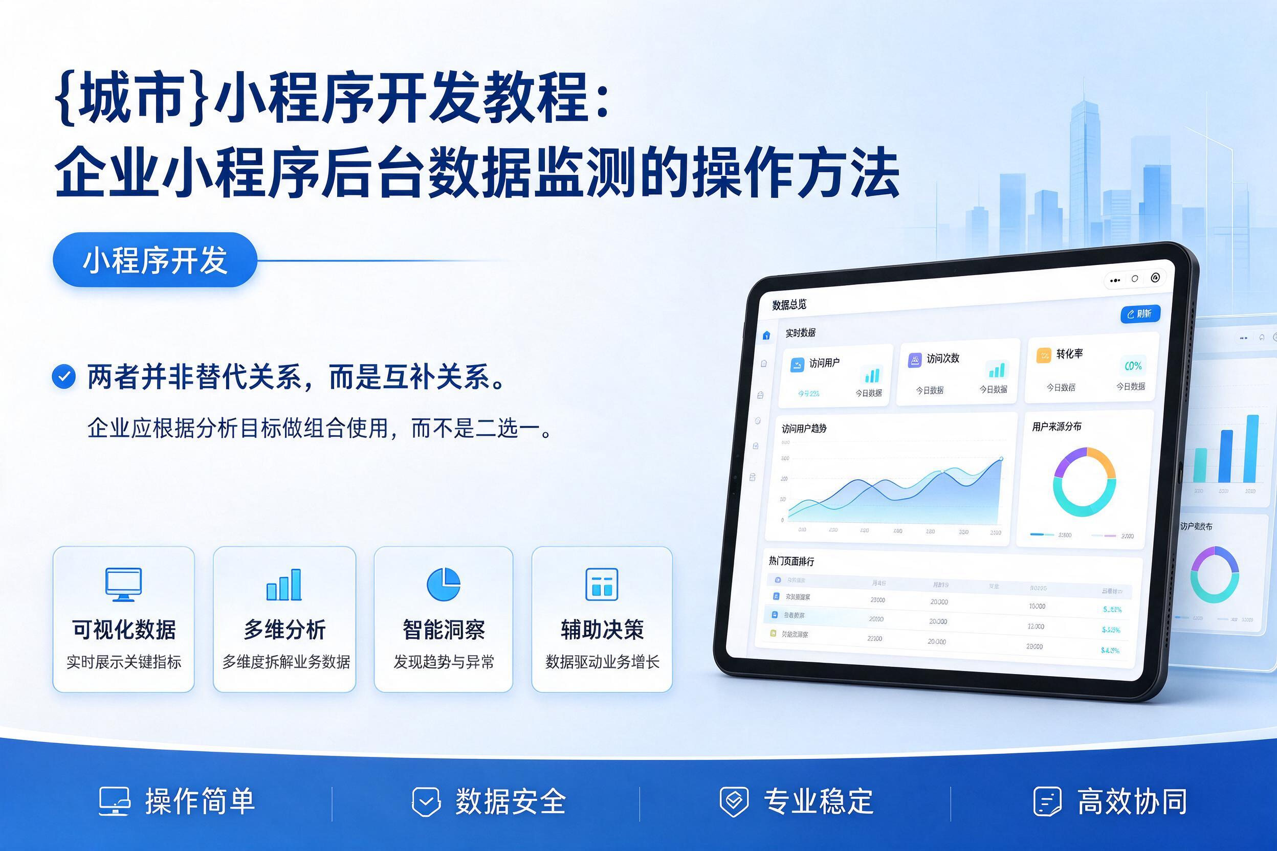 乌拉特中旗小程序开发教程:企业小程序后台数据监测的操作方法